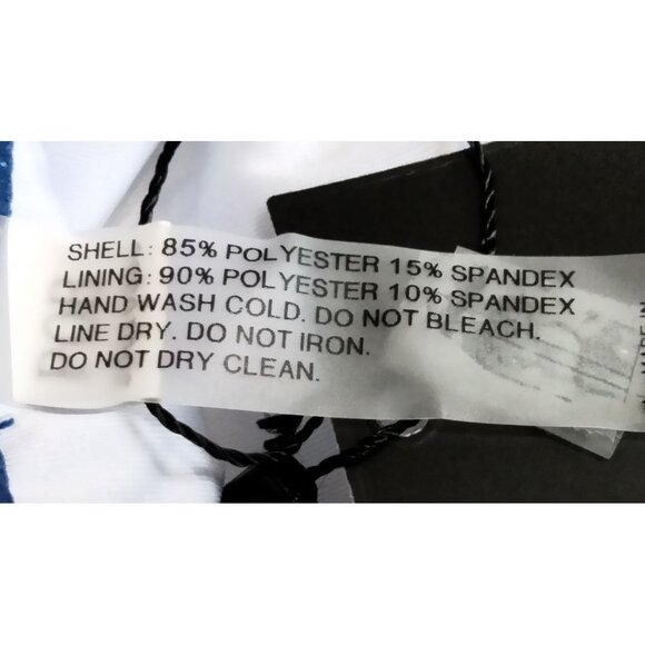 Daci Plus Size 18W One Piece Swimsuit Floral Twist Front Blue Ruched Swimwear - Picture 7 of 9